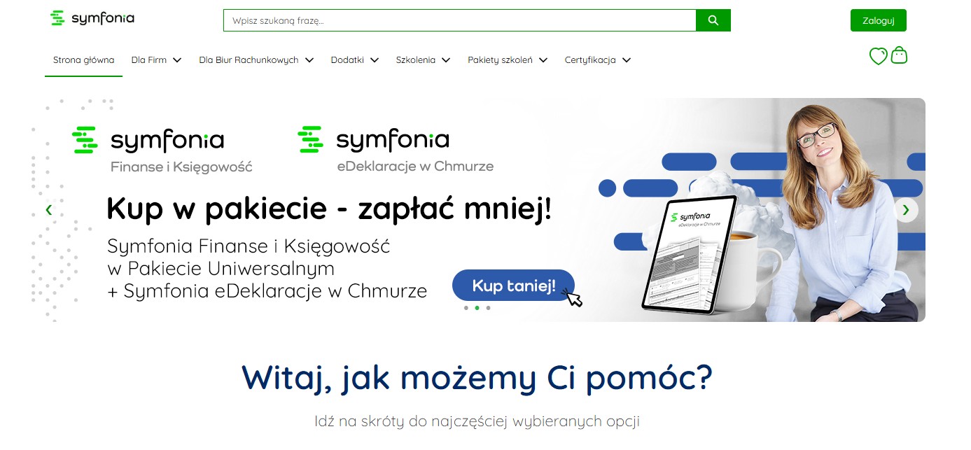 Logowanie do konta w Centrum Preferencji Symfonia