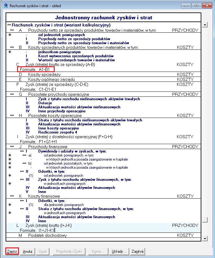 F50 Brak Wyliczonej Kwoty W Pozycji C Rachunku Zysków I Strat Symfonia Centrum Pomocy 4732